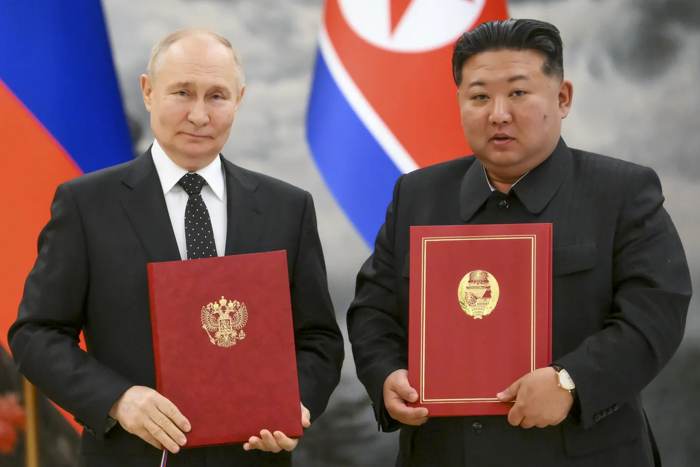 Vladimirs Putins un Kims Čenuns.