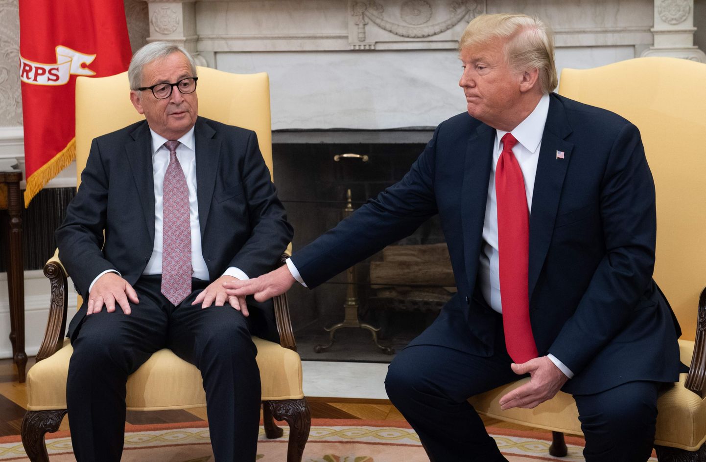 Jean-Claude Juncker ja Donald Trump.