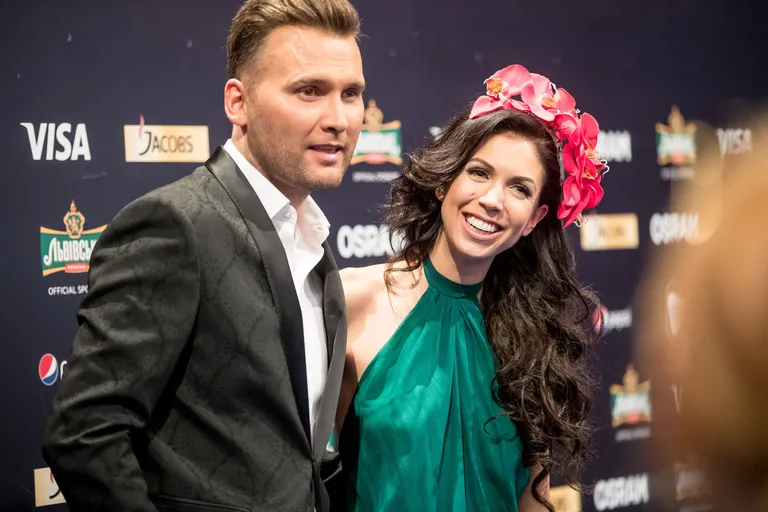 Koit Toome ja Laura Põldvere pressikonverents pärast Eurovisiooni proovi.