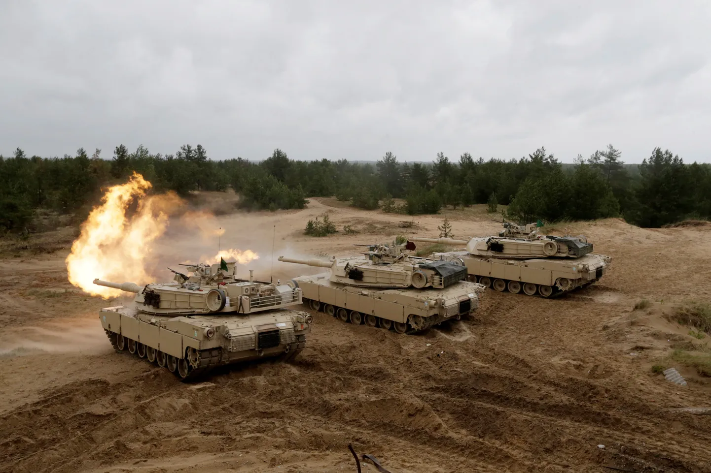 USA M1 Abrams tankid NATO õppusel Lätis.