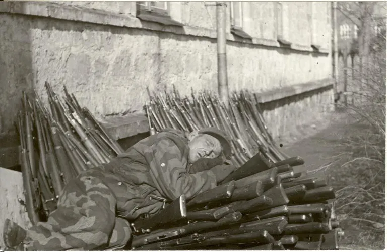 Eesti Leegioni piirikaitseüksuse sõdur (Paide, 1944. aasta). Foto: