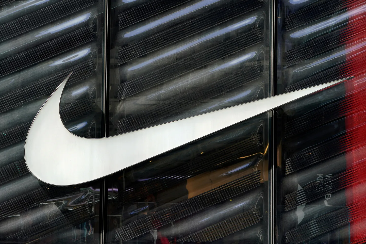 Nike logo.