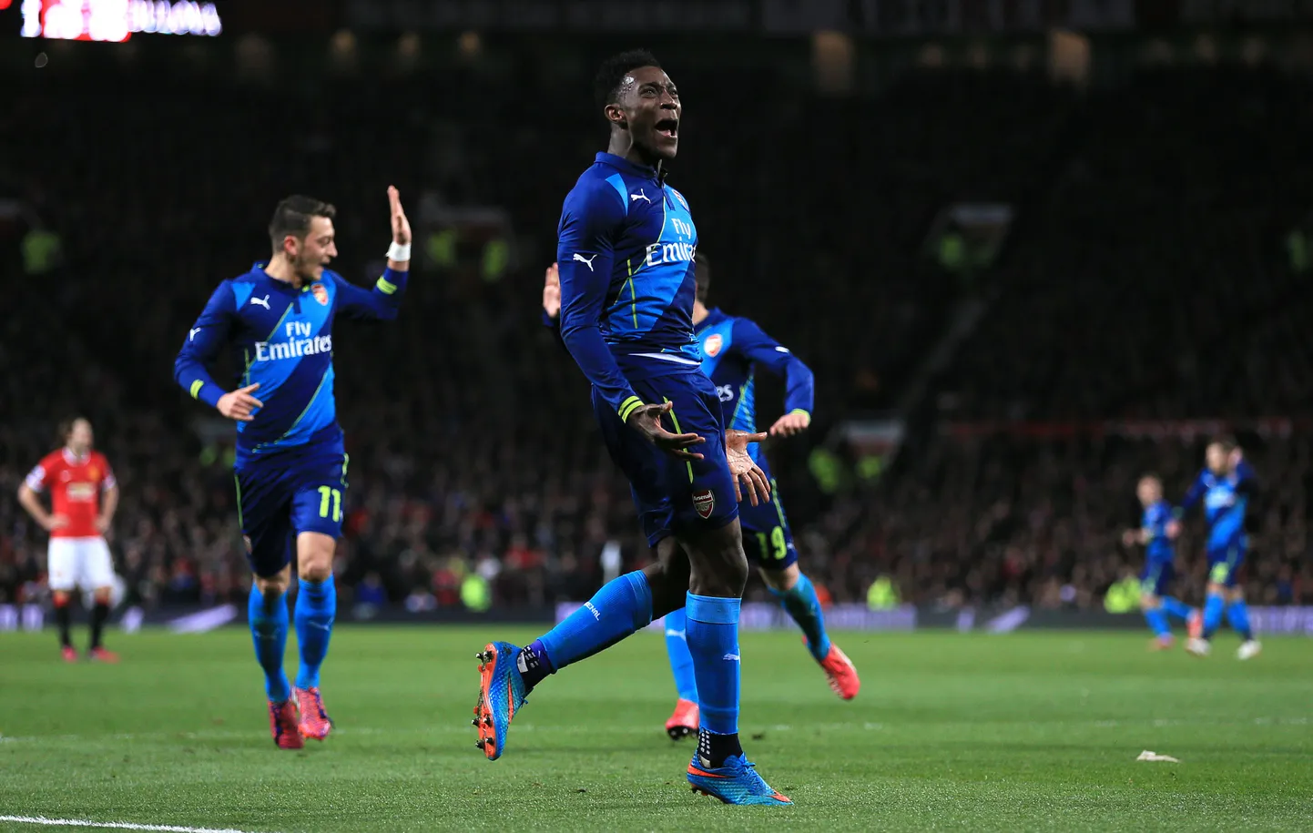 Danny Welbeck tähistab oma kasvatajaklubile löödud väravat.