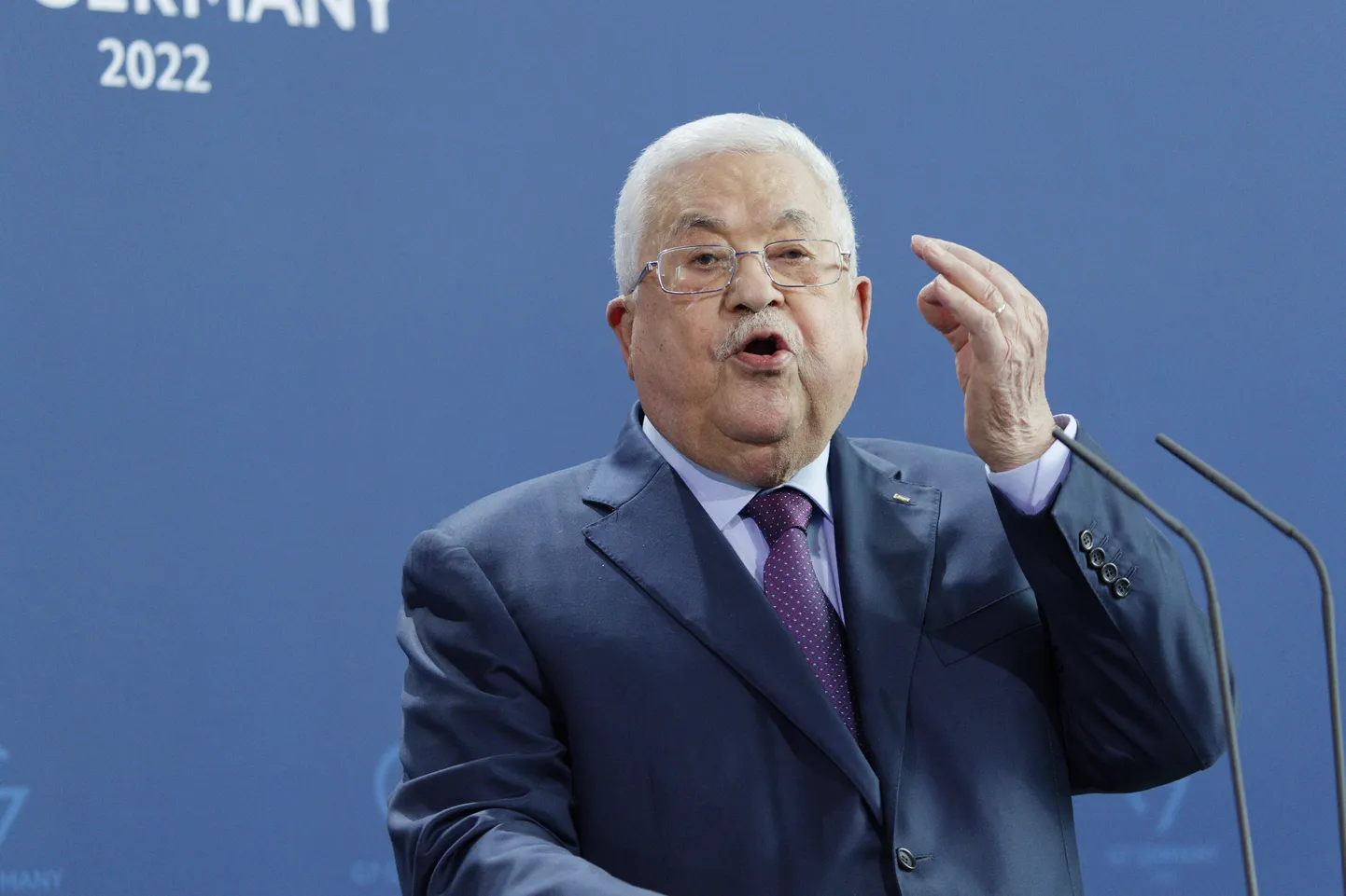 Palestiina liider Mahmud Abbas Berliinis.