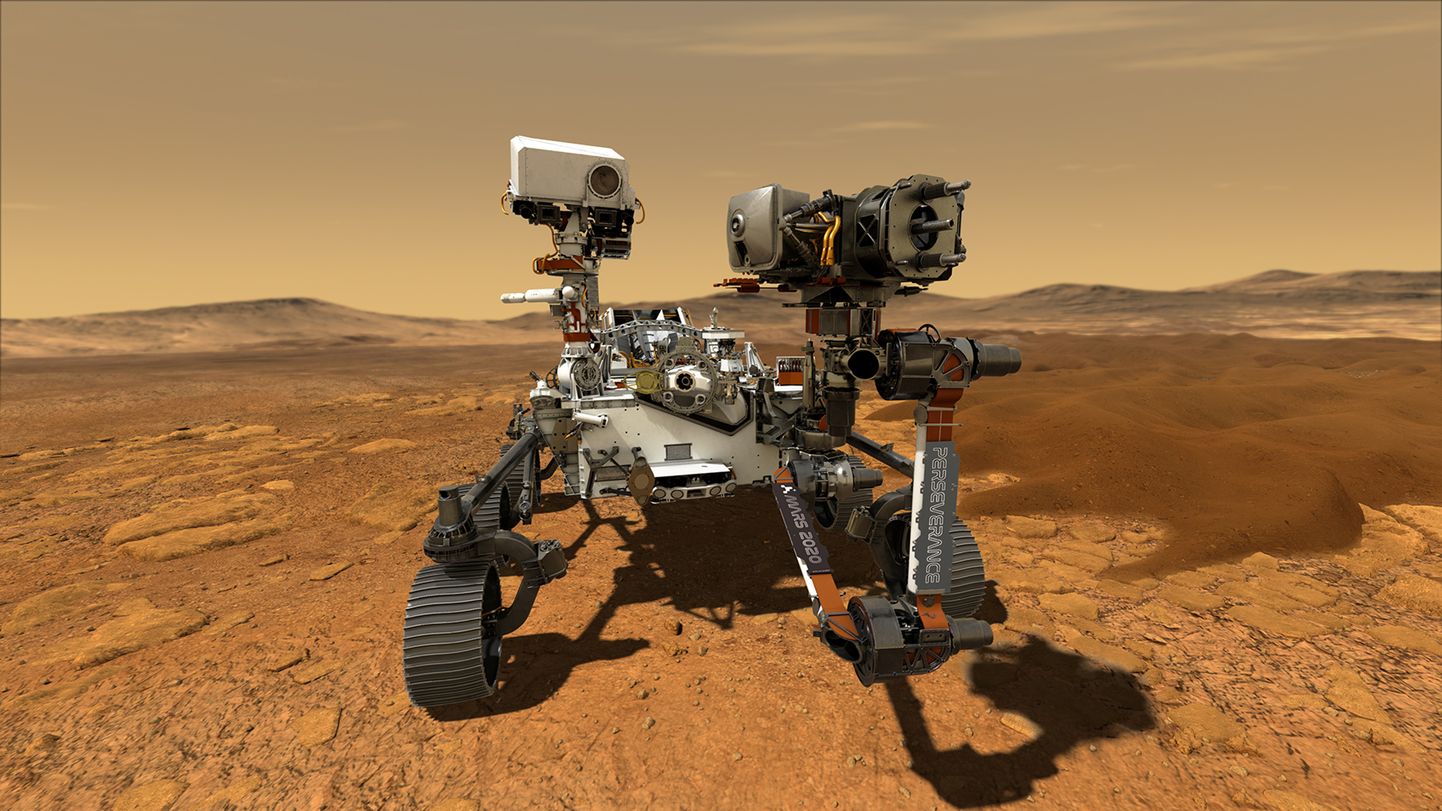 NASA kunstniku arvutijoonistus kulgur Perseverance'ist Marsil