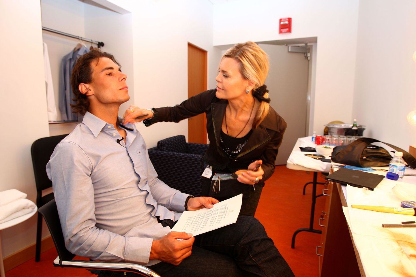 Enne pressikonverentsi istus Nadal hetkeks grimmitooli