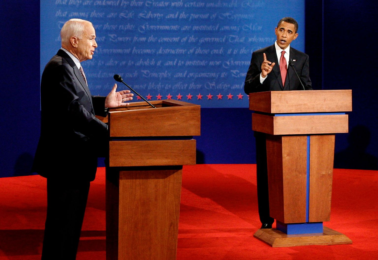 John McCain ja Barack Obama 2008. aasta presidendivalimistel.