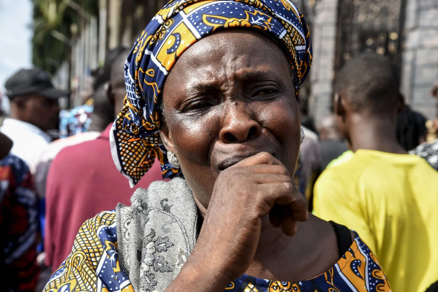 Kõigi Rahvaste Sünagoogikiriku liige TB Joshua matusel Lagoses 2021. aastal.