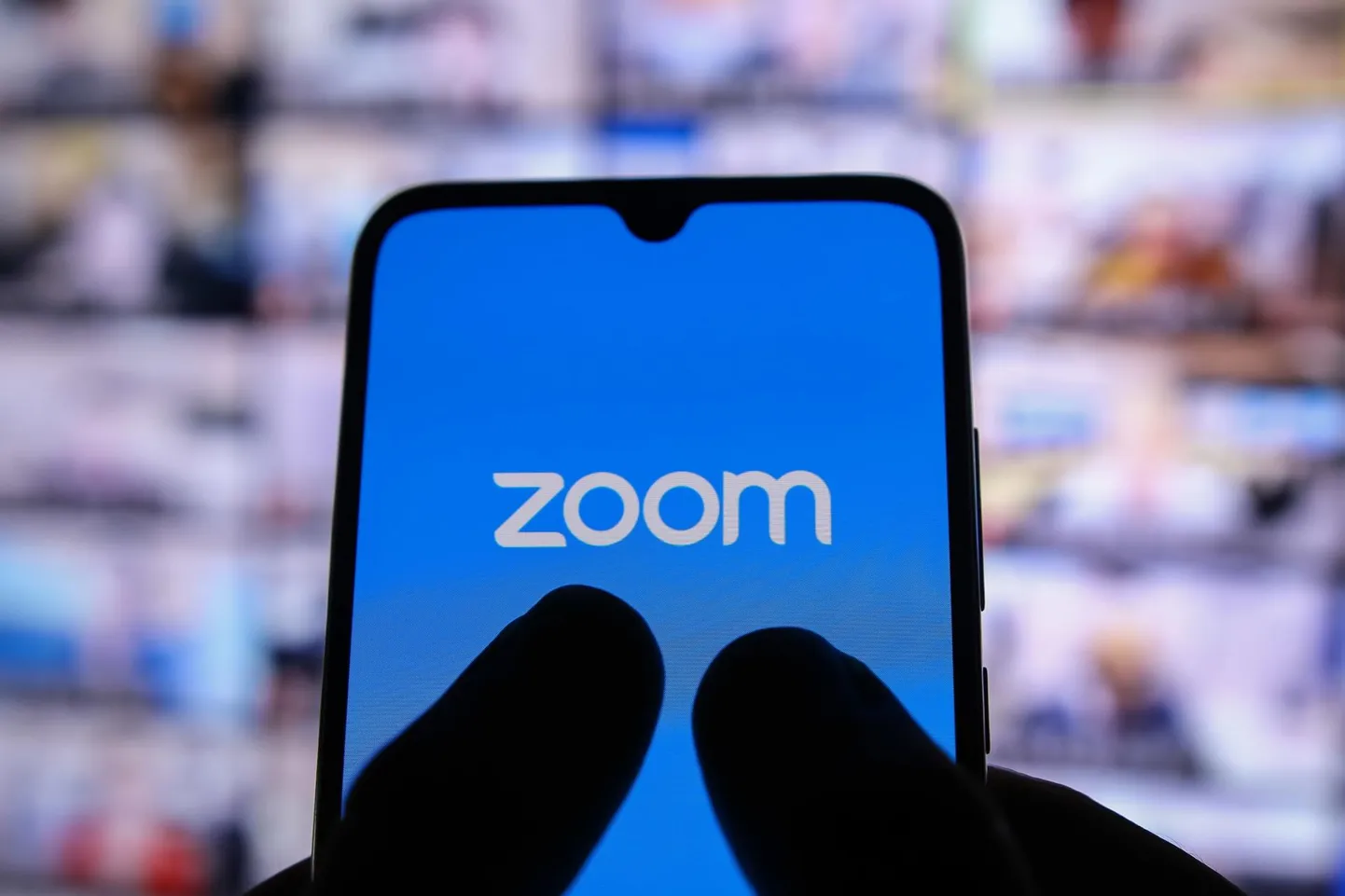 Videokõnede rakenduse Zoom logo. 