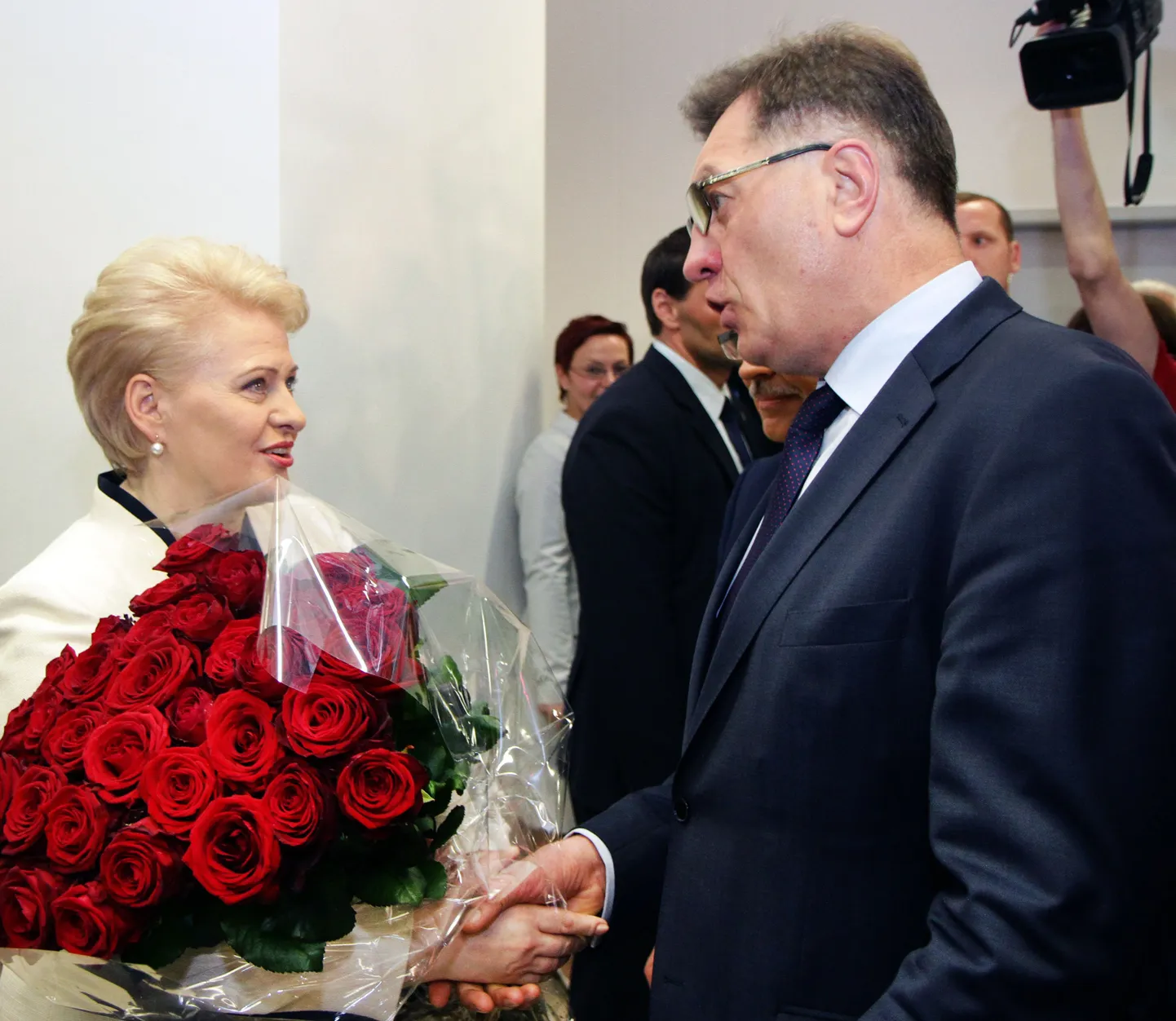 Leedu president Dalia Grybauskaitė (vasakul) ja sotsiaaldemokraadist peaminister Algirdas Butkevičius.