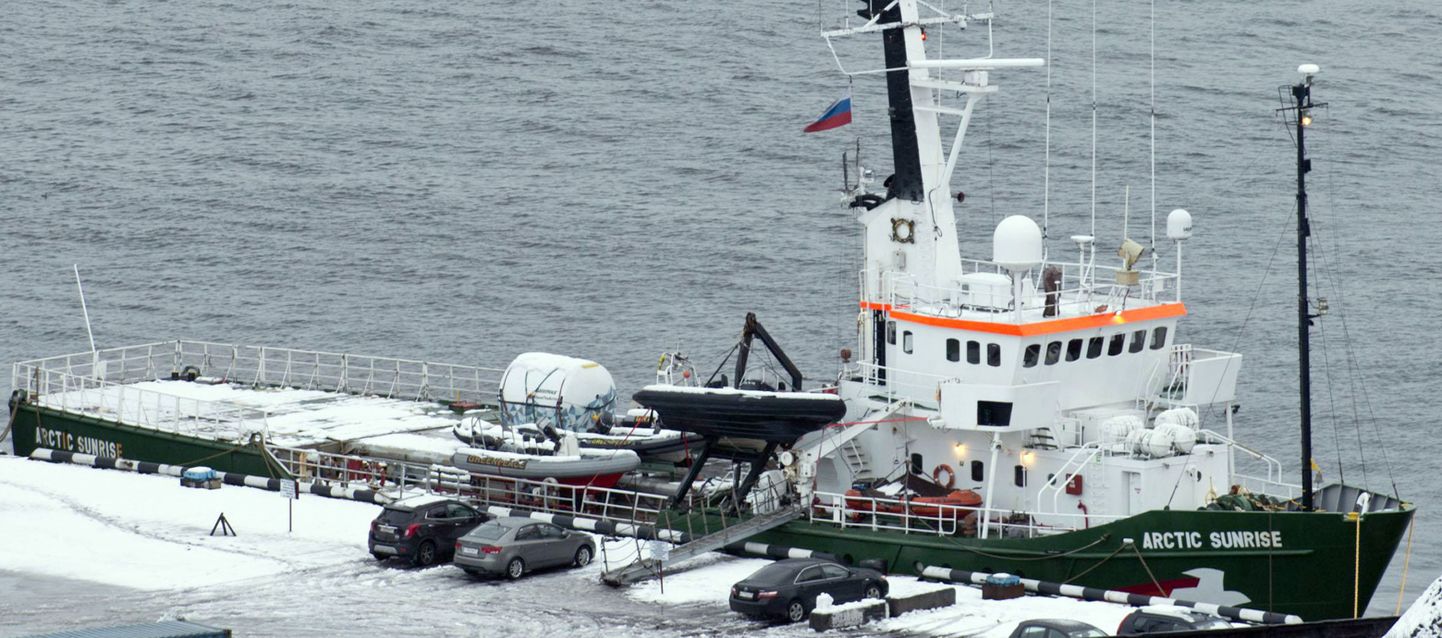 Greenpeace'i laev Arctic Sunrise 20. oktoobril 2013 Murmanski sadamas.