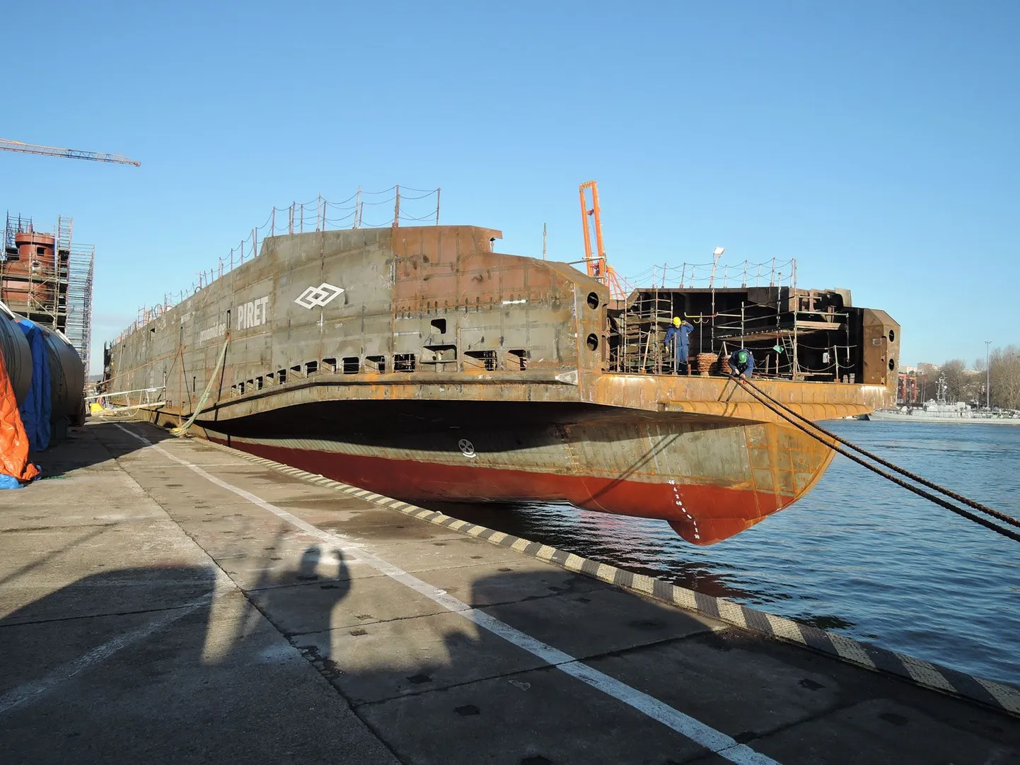Parvlaev Piret, mida praegu Poola tehases ehitatakse, peaks hakkama sõitma mandri ja Saaremaa vahel.