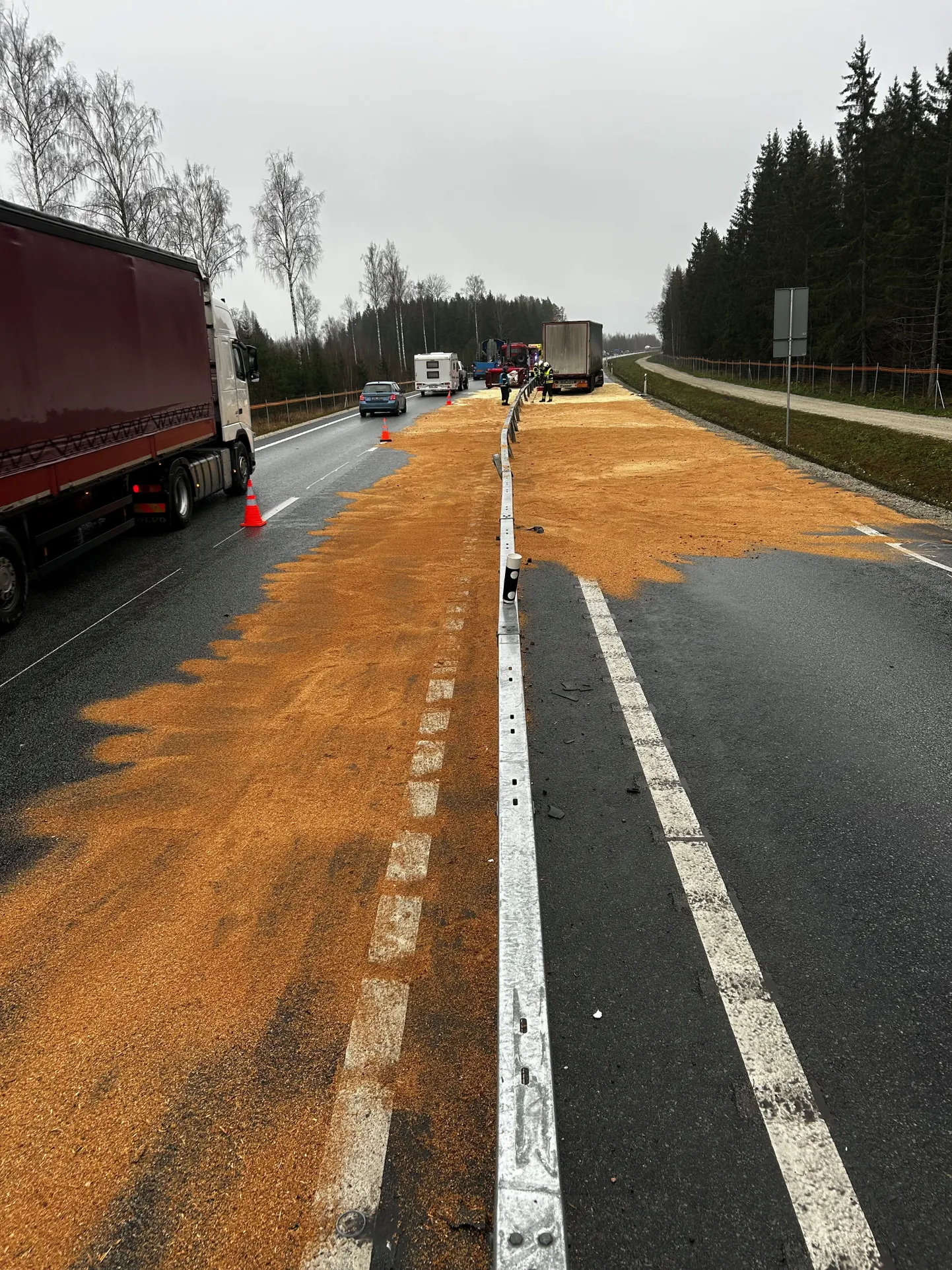 Eakas rekajuht põhjustas Tallinna-Tartu maanteel Põltsamaa lähistel liiklusõnnetuse teisipäeva hommikul, kui kaldus suure masinaga teepiirdesse. Selgus, et mehel võis olla terviserike.