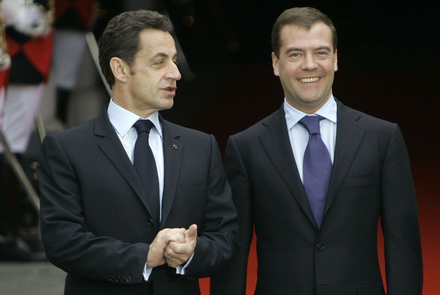Nicolas Sarkozy (vasakul) ja Dmitri Medvedev.