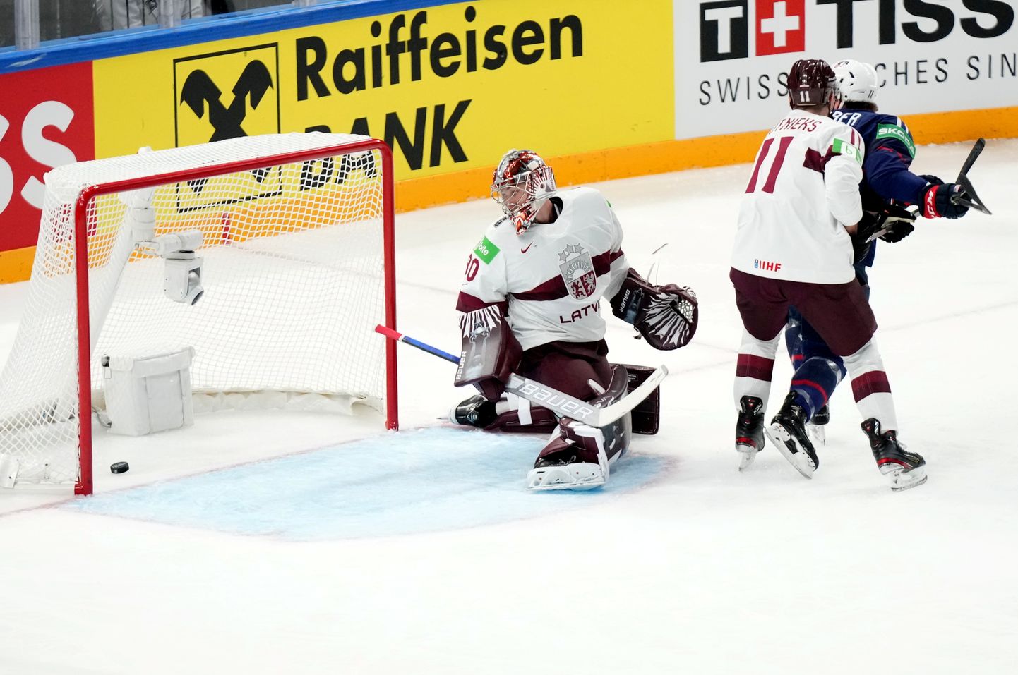 Матч сборных Латвии и США на чемпионате мира по хоккею
