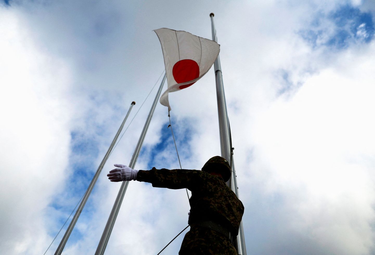 Jaapani kaitseväelane Miyako saarel Okinawas 21. aprill 2022.