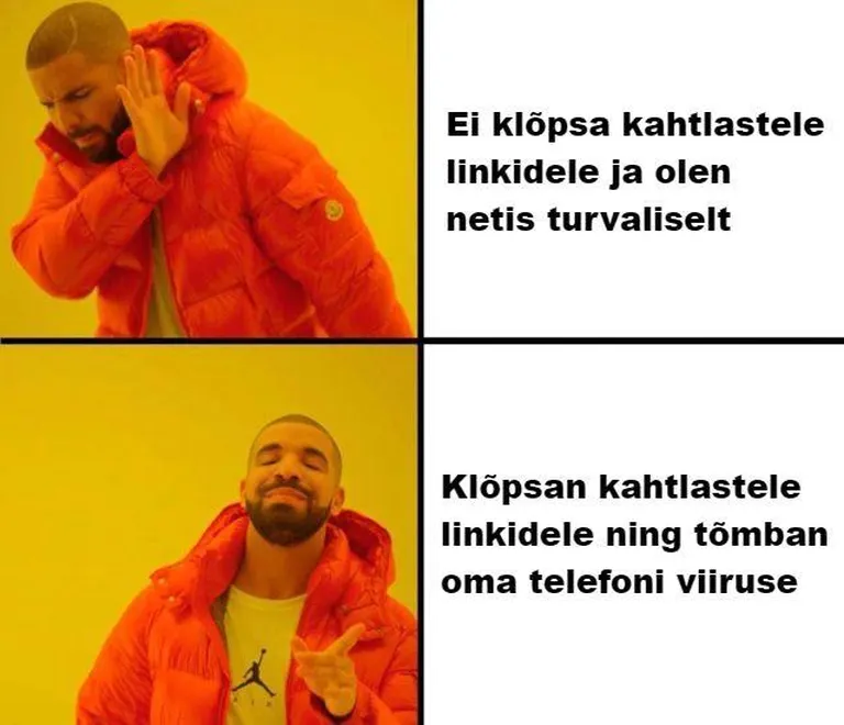 Meemikonkursile "Rõõmud ja mured digimaailmas" esitatud töö.