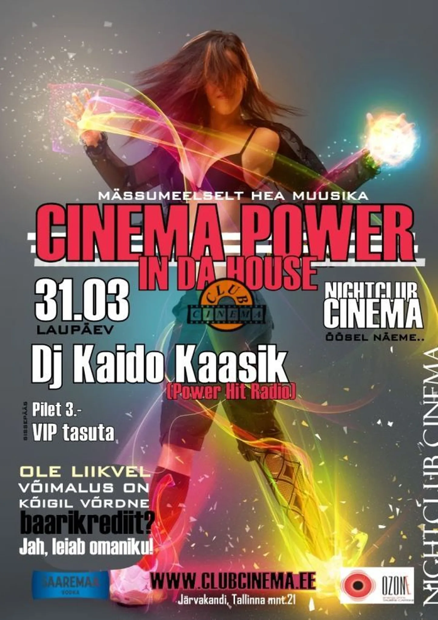 Mässumeelselt hea muusika laupäeval Cinemas!