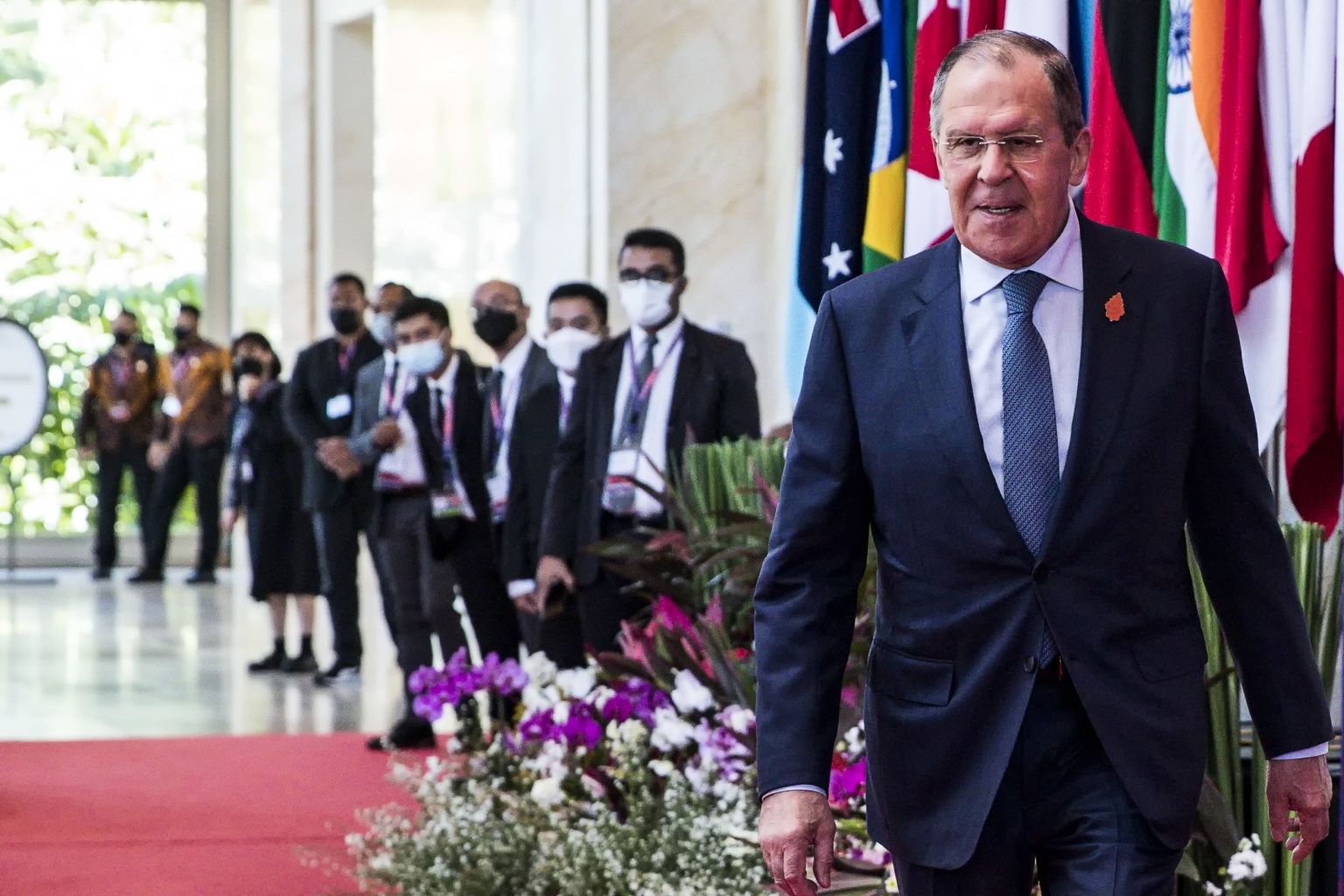 G20 valstu ārlietu ministru sanāksme Indonēzijā. Krievijas ārlietu ministrs Sergejs Lavrovs.