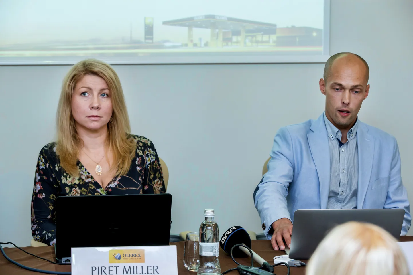 Olerexi eilne pressikonverents. Pildil ASi Olerex juhatuse esimees ja tegevjuht Piret Miller ning juhatuse liige Alan Vaht.