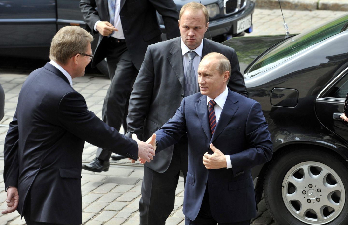 Matti Vanhanen (vasakul) ja Vladimir Putin
