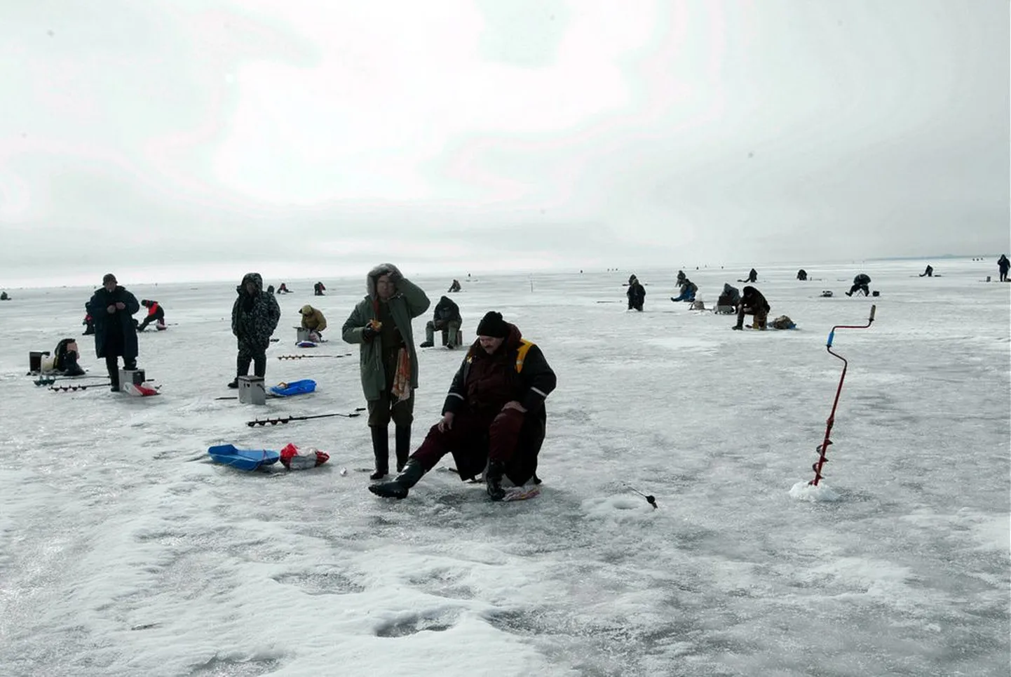 Kalurid Peipsi jääl.