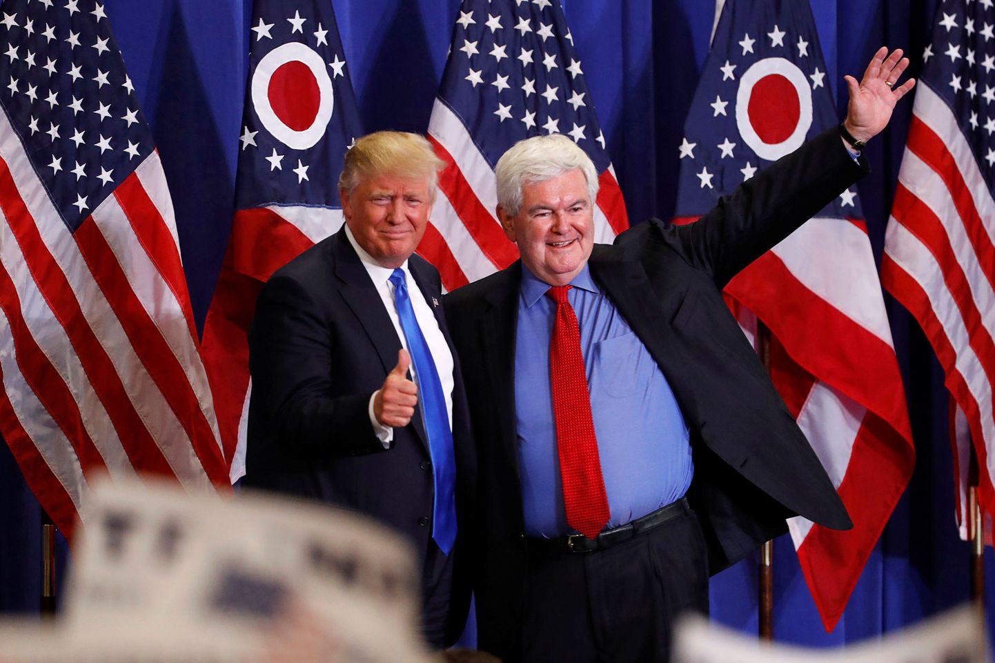 Newt Gingrich ja Donald trump