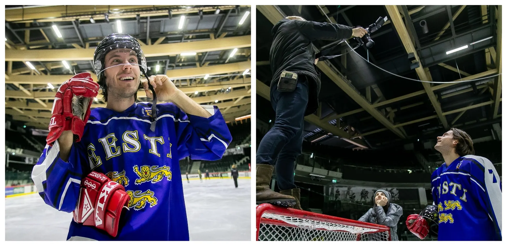 Kolmapäev, 13. veebruar: Intervjuu LP-ga Tondiraba jäähallis, mille tarbeks kandis Victor Eesti hokikoondise särki. Et saada häid kaadreid, tegi fotograaf Jaanus Lensement jääl väga ohtlikke manöövreid - näiteks ronis ta hokivärava otsa.