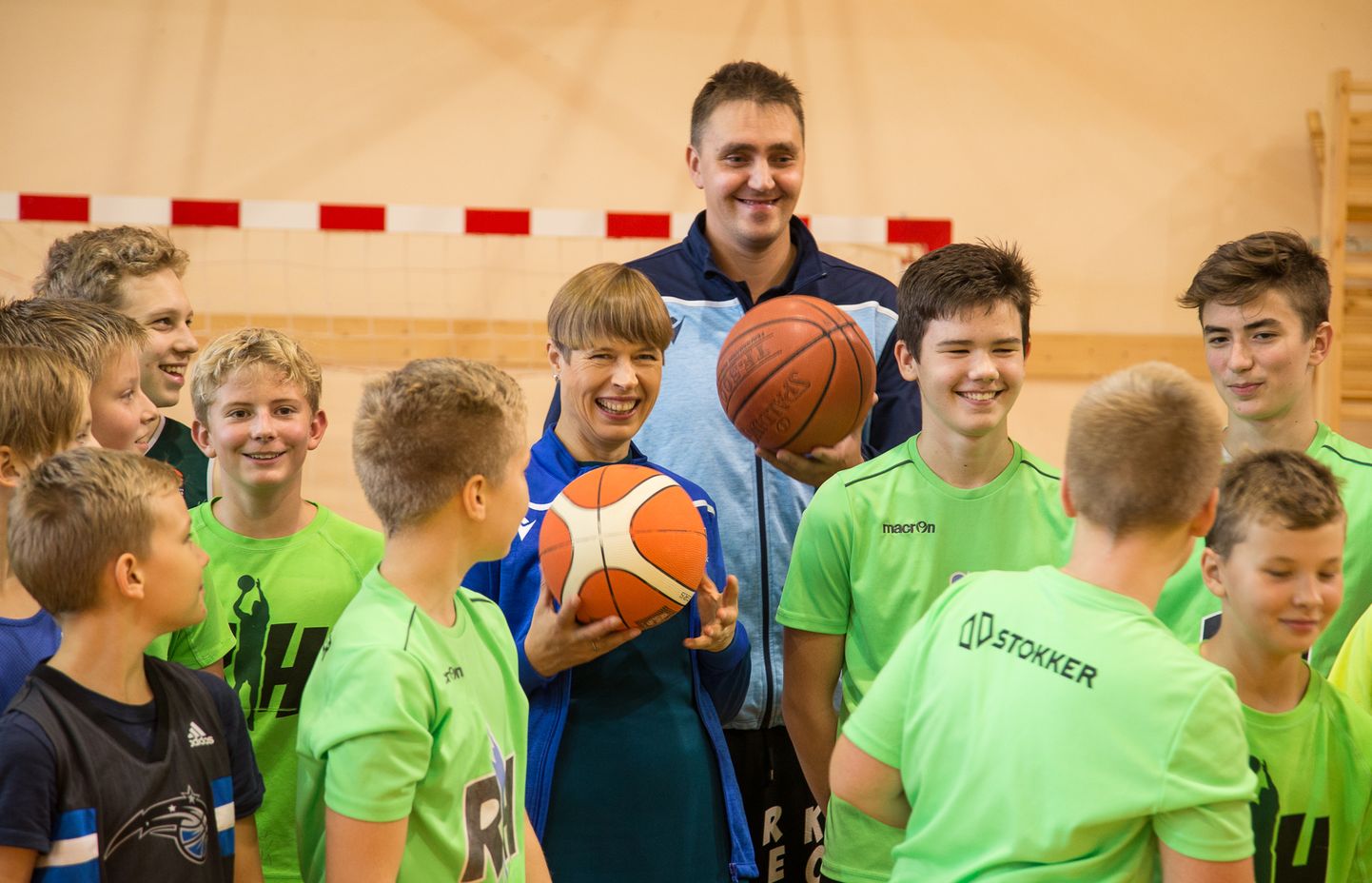 Баскетбольную школу Рейнара Халлика посетила президент Эстонии Керсти Кальюлайд.