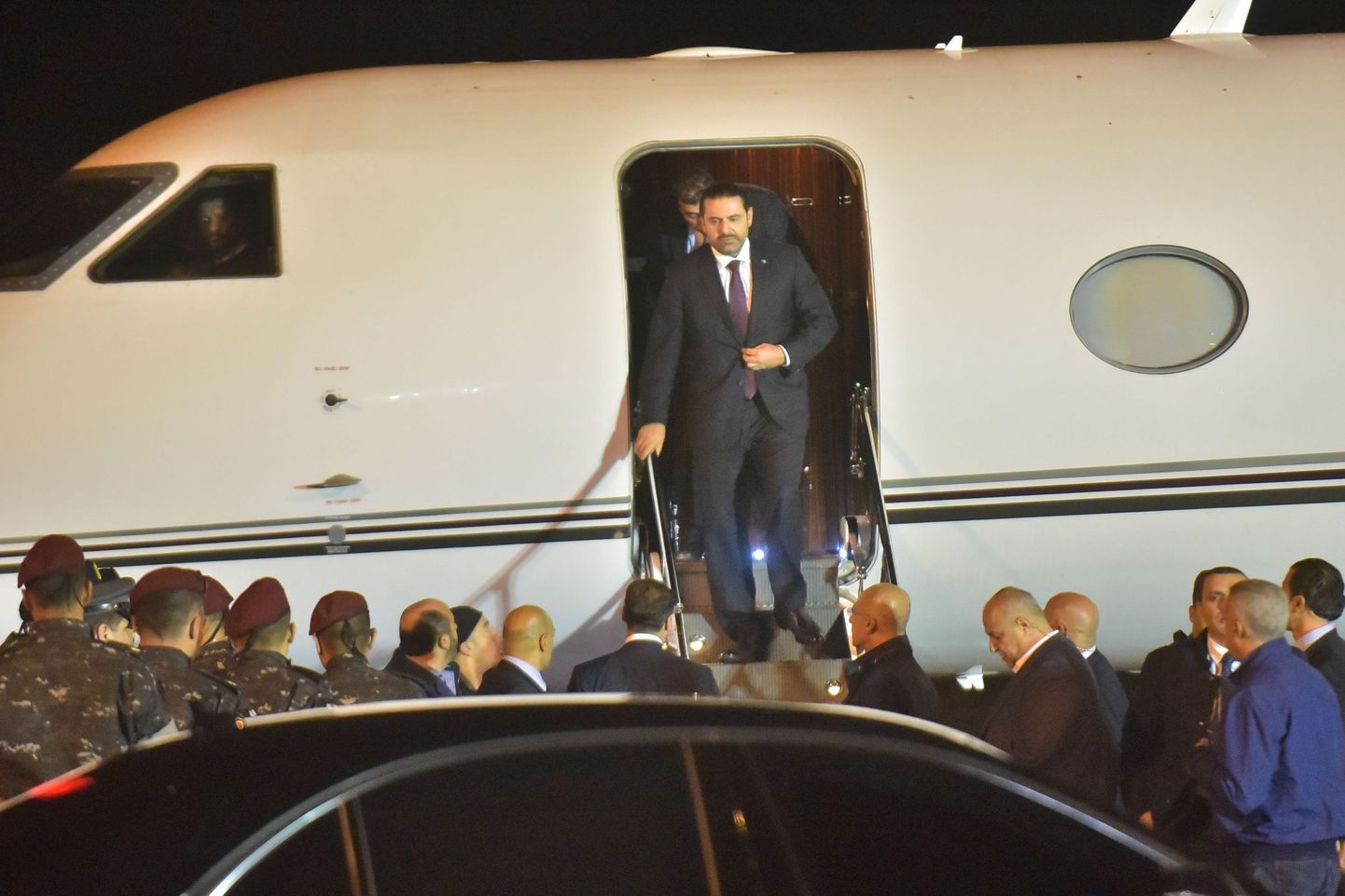 Peaminister Saad Hariri saabus Beiruti rahvusvahelisse lennujaama.