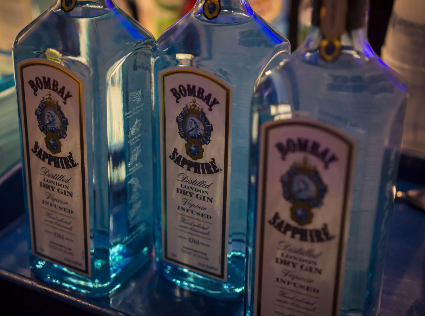 Bombay Sapphire gin.