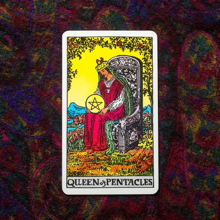 Carte de tarot Regina Monedelor