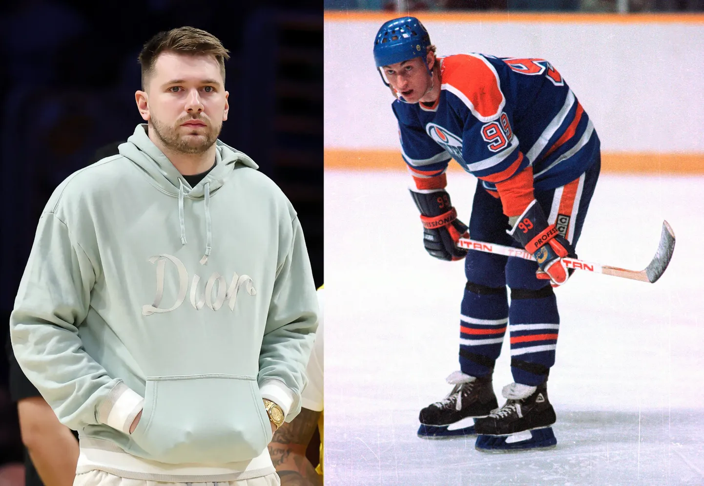 NBA zvaigzne Luka Dončičs un NHL leģenda Veins Greckis