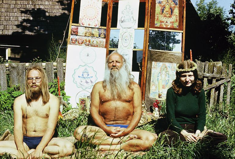 Filosoofist, sanskriti-, jooga- ja meditatsioonieksperdist Mihkel Ram Tammest sai paljude nõukogude hipide jaoks guru nii Eestis kui mujal. Foto on tehtud 1970. aastate keskel.