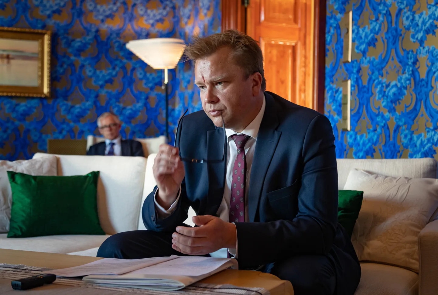 Tallinn, 01.07.2019
Soome kaitseminister Antti Kaikkonen.

Antti Samuli Kaikkonen is a Finnish politician of the Centre party. 
FOTO: MIHKEL MARIPUU/EESTI MEEDIA