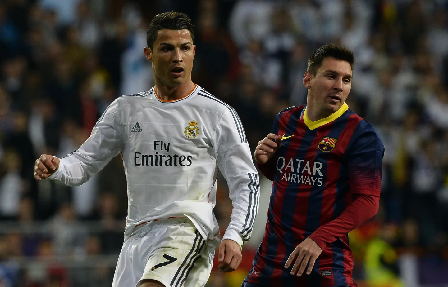 Väike vihje: need kaks on Cristiano Ronaldo (vasakul) ja Lionel Messi.
