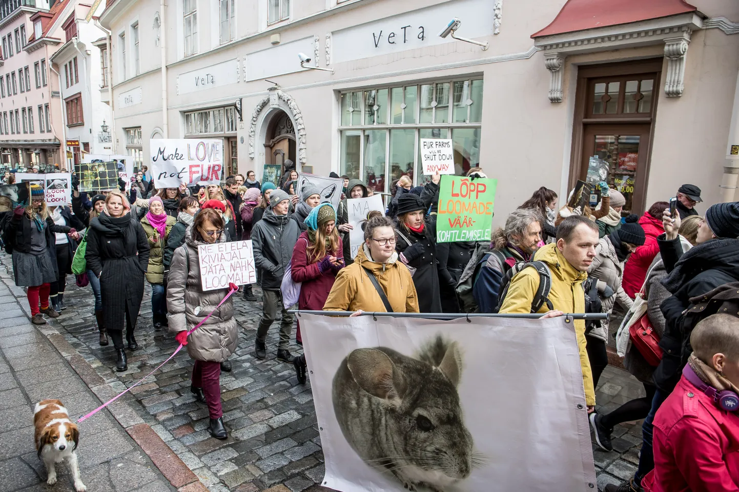 Loomakaitsjad marssisid karusloomafarmide keelustamise eest ka eelmisel aastal.