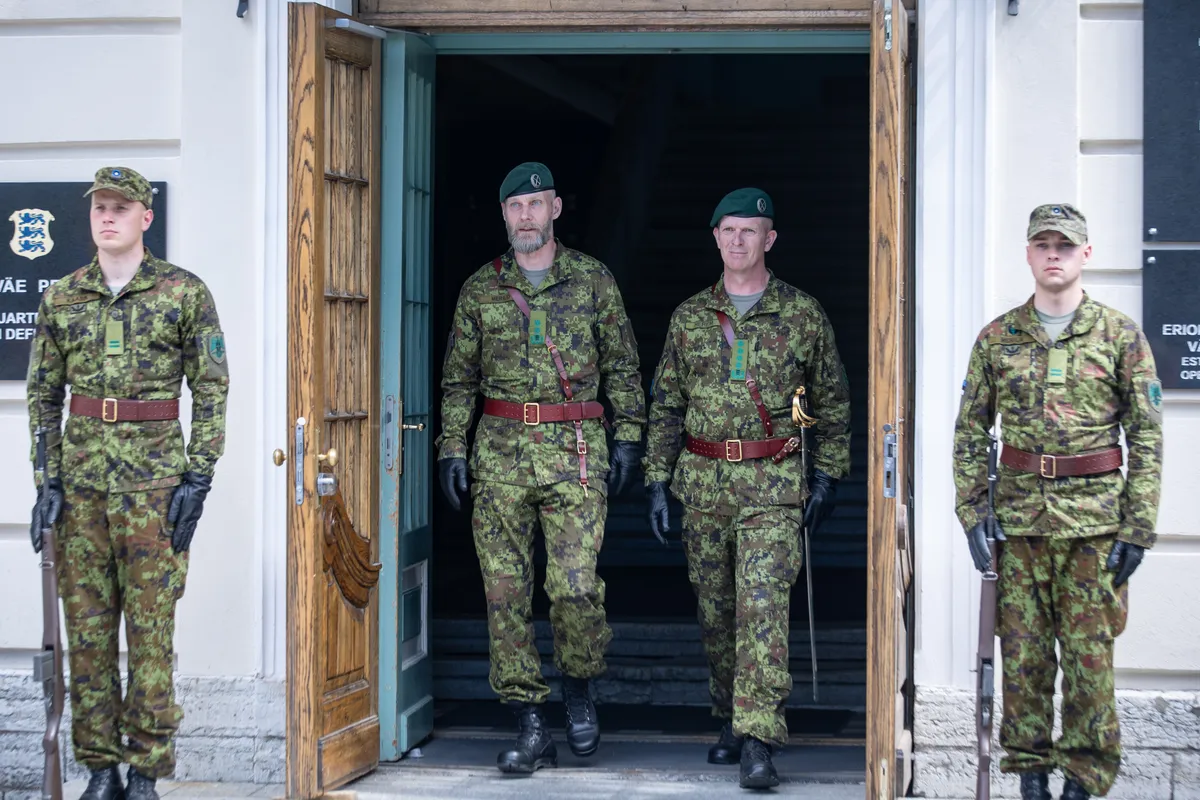 June 28, 2024, Tallinn: Change of Command Ceremony at the Headquarters of the Estonian Defense Forces with General Martin Herem and Major General Andrus Merilo.