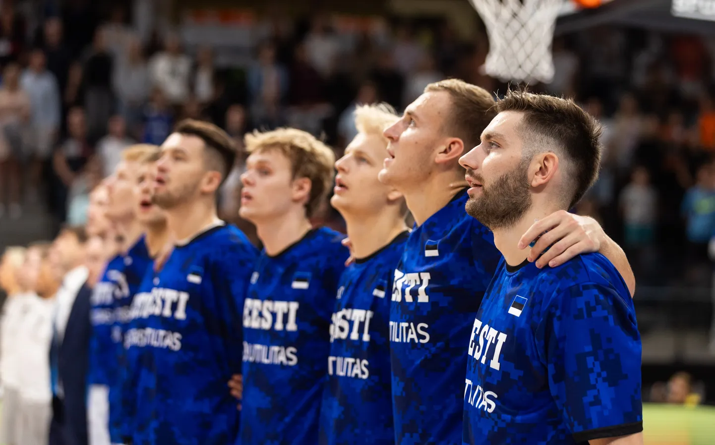 Ühtehoidev Eesti korvpallikoondis.