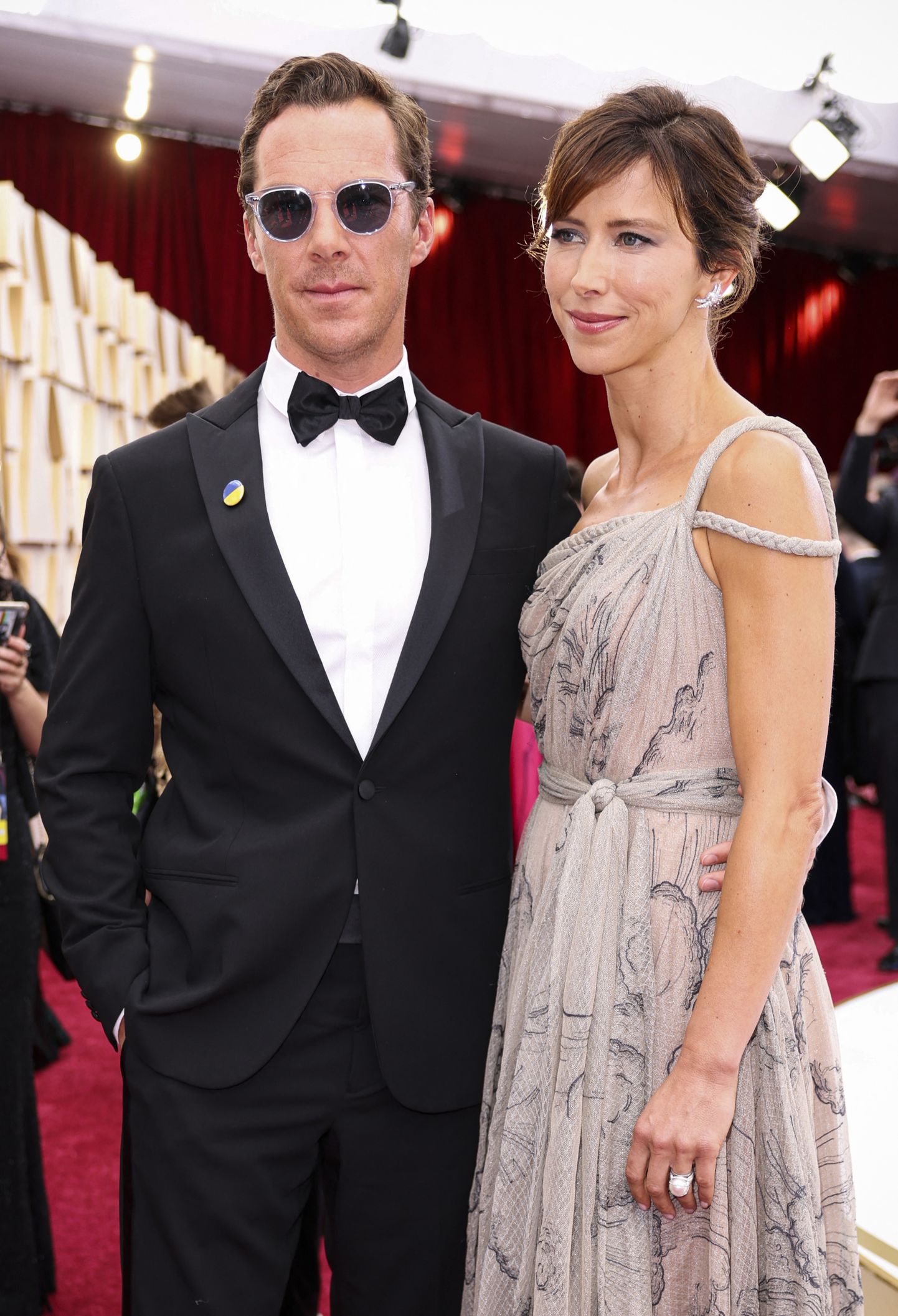 Benedict Cumberbatch ja ta naine Sophie Hunter 27. märtsil 2022 USAs Californias Los Angeleses filmiauhindade Oscarite galal