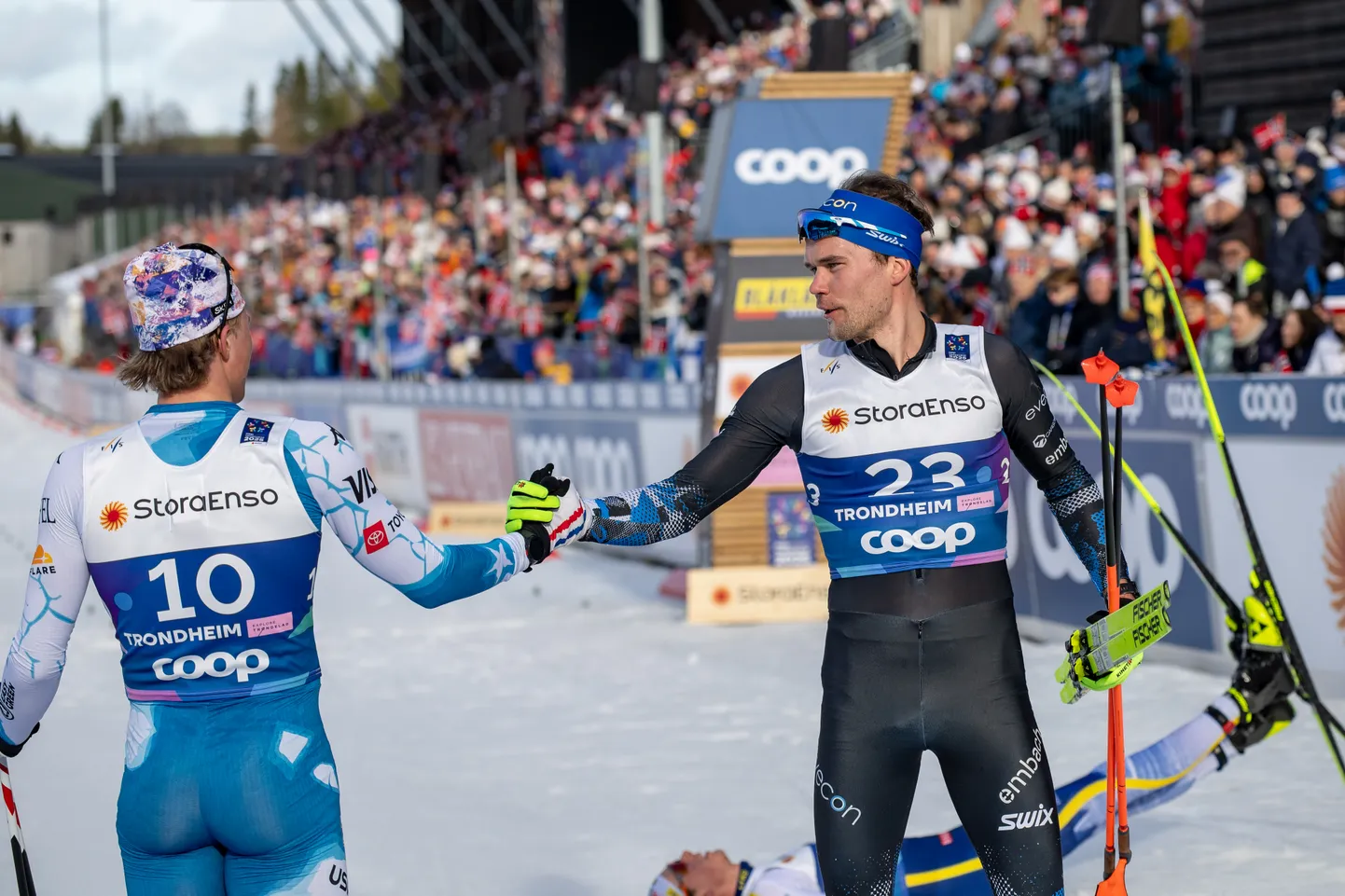 Alvar Johannes Alev (nr 23.) meeste 50 km vabatehnika maratoni finišis.