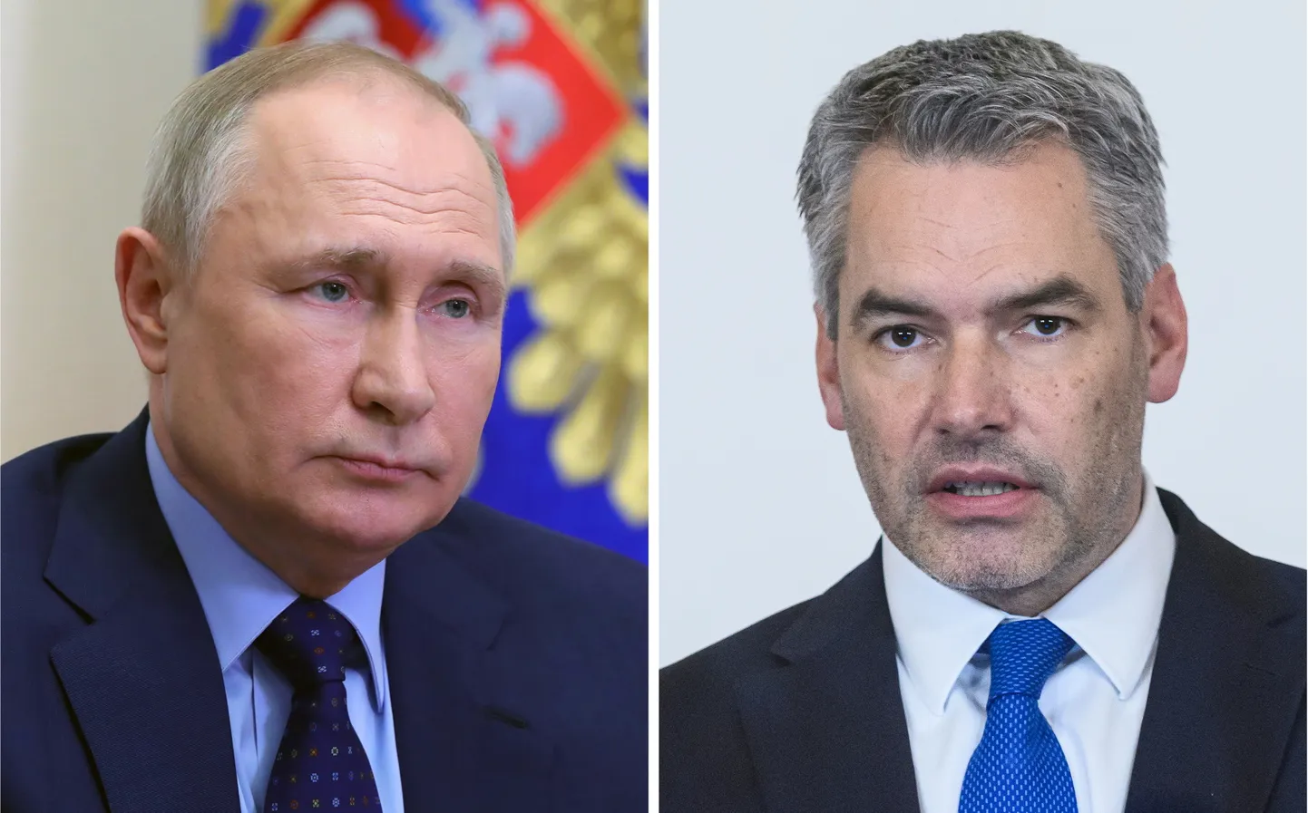 Austrijas kanclers Karls Nēhammers ticies ar Krievijas prezidentu Vladimiru Putinu.
