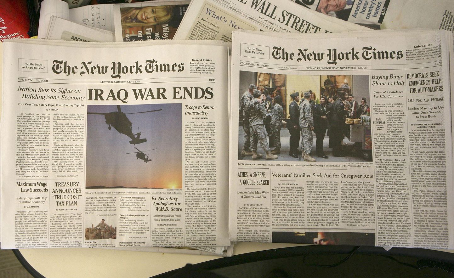 Liba The New York Times (vasakul) kõrvutatud õige väljaandega