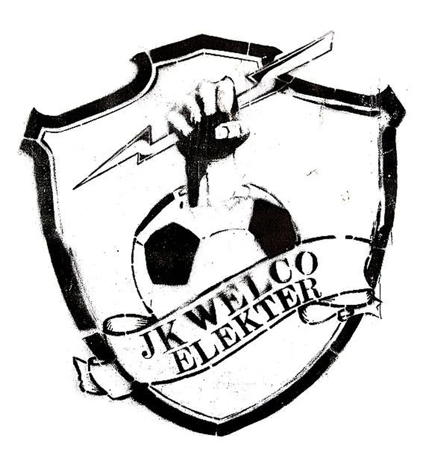 JK Welco Elektri fänne leidub ka graffitikunstnike seas. Sellise koopia jalgpalliklubi logost oli keegi Annelinna kunstmurustaadioni lähedale garaažiseinale joonistanud.