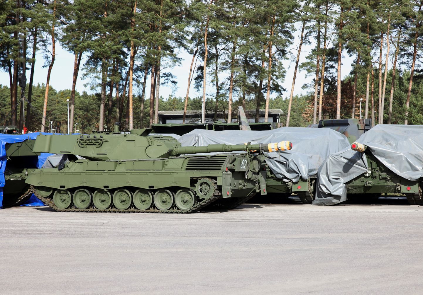 Leopard 1 A5 tankid Saksamaal Klietzi baasis, kus õpetatakse välja Ukraina sõjaväelasi.