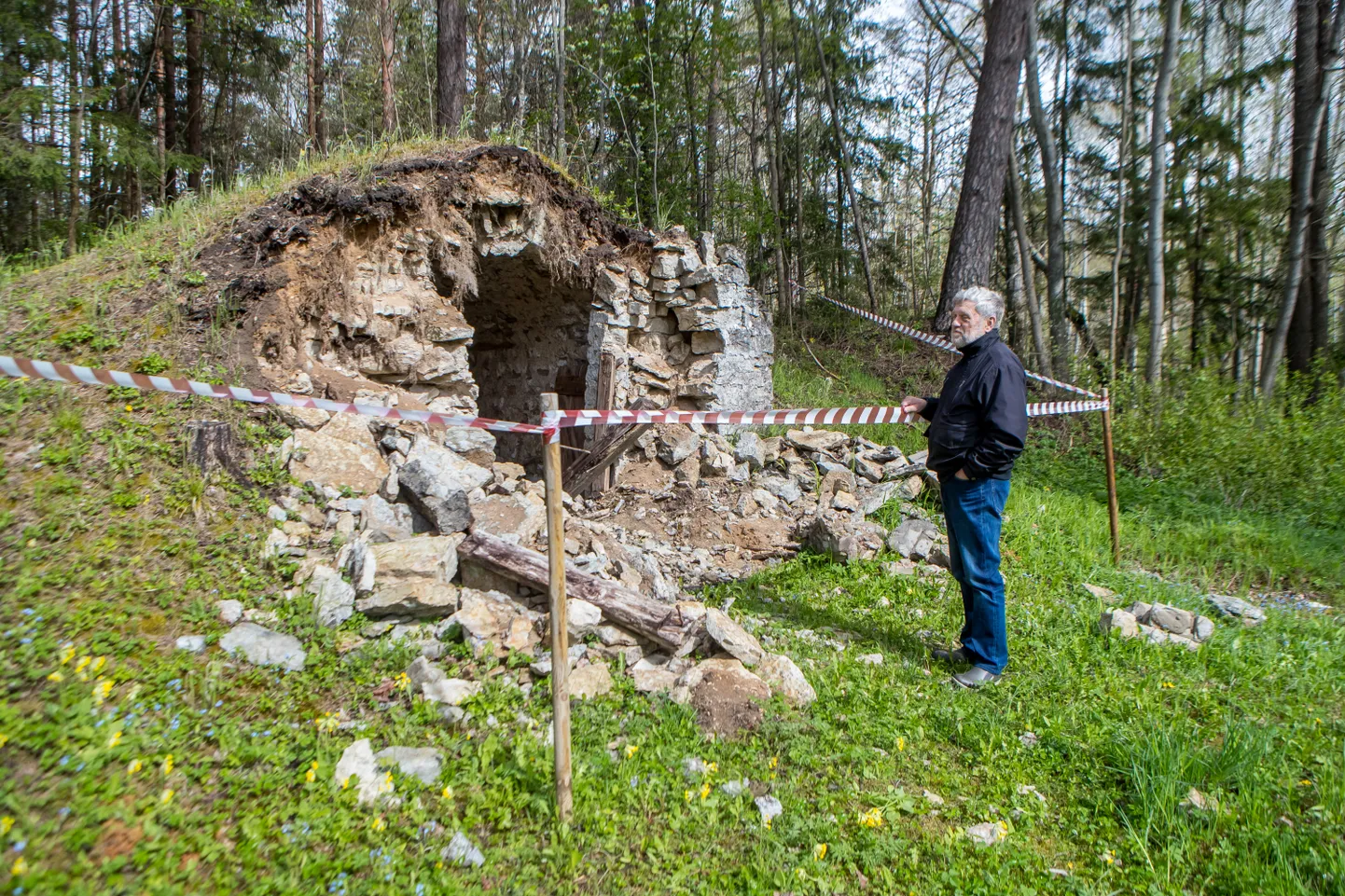 OHTLIK OLUKORD: Looduse keskel asuva maakeldri nõlvad otse kutsuvad ronima, ent praeguses kivivares on see Kärla elaniku Toivo Vaigu sõnul suisa eluohtlik.