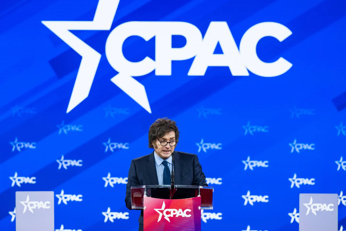 Argentina president Javier Milei esinemas 22. veebruaril ameerika konservatiivide poliitkomiteede konverentsil (CPAC).