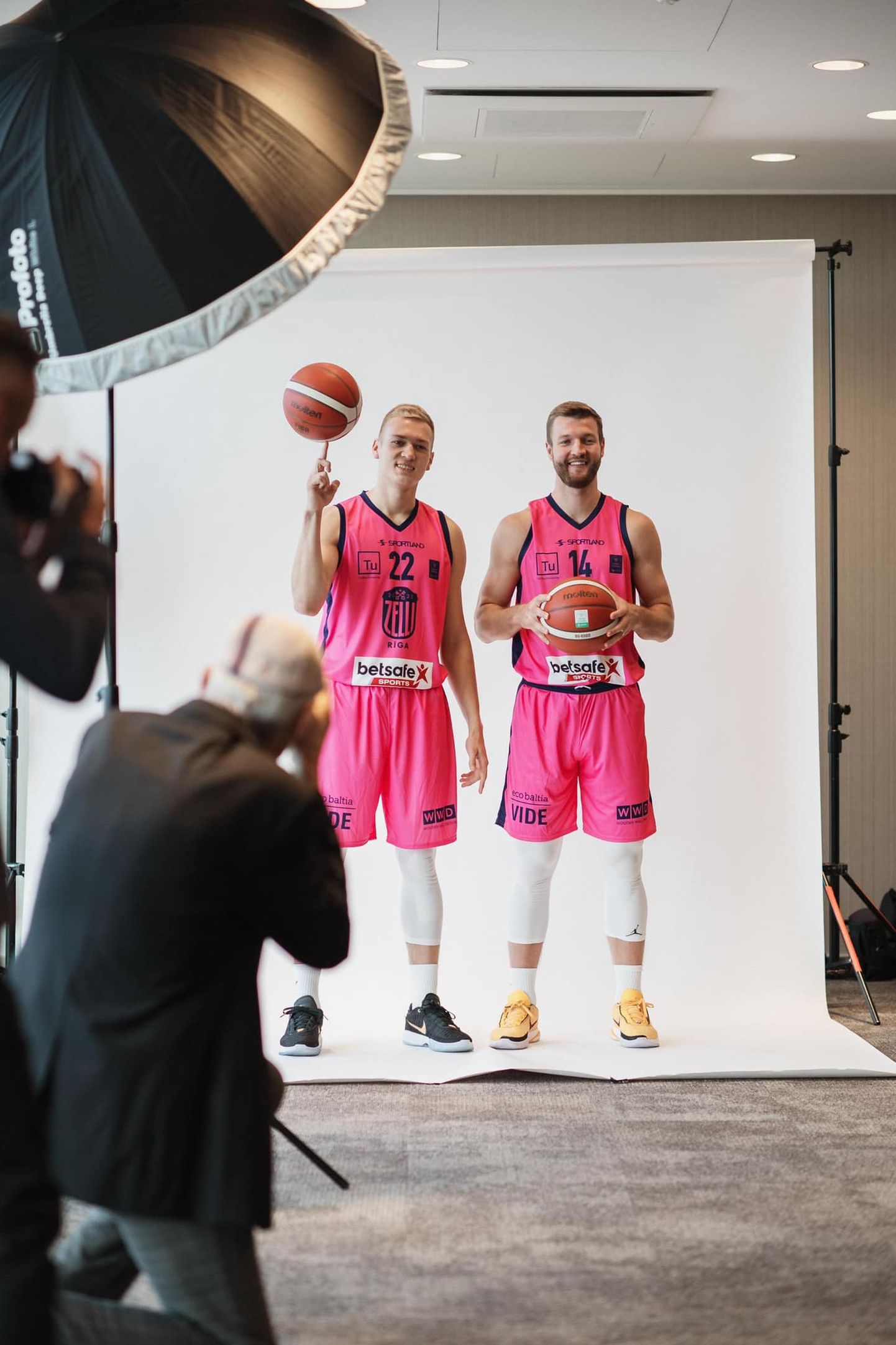 Latvijas basketbolisti Francis Lācis un Zigmārs Raimo