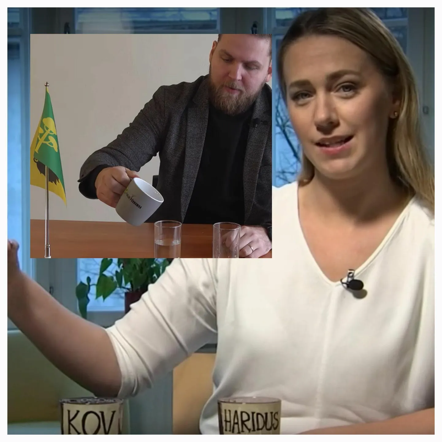 Põhja-Pärnumaa vallavanem Madis Koit ja ERRi toimetaja Veronika Uibo.