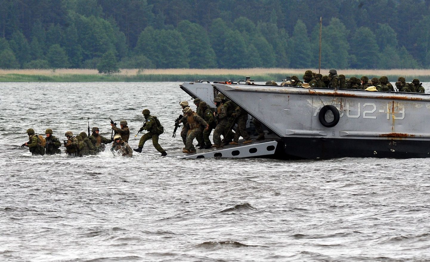 Совместные учения Морской пехоты США и Сил обороны Эстонии.